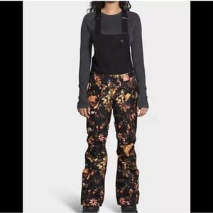 The North Face Freedom Bib Women’s Large Black Flower Child Multicolor Print